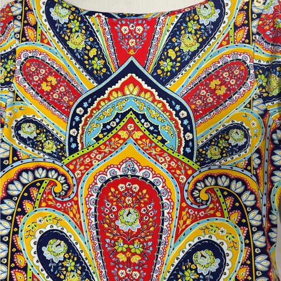 J McLaughlin Womens Catalina Cloth Paisley Popover Top M  Colorful Maximalist - Picture 9 of 9